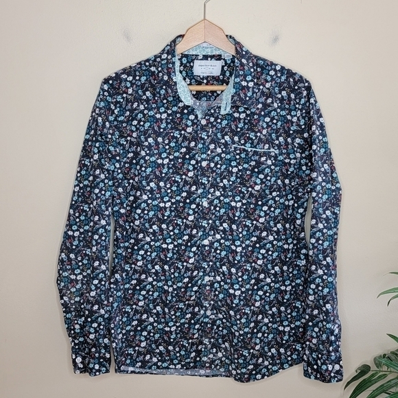 Paper Denim & Cloth | Floral Print Button Down Slim Fit Shirt - Picture 1 of 5